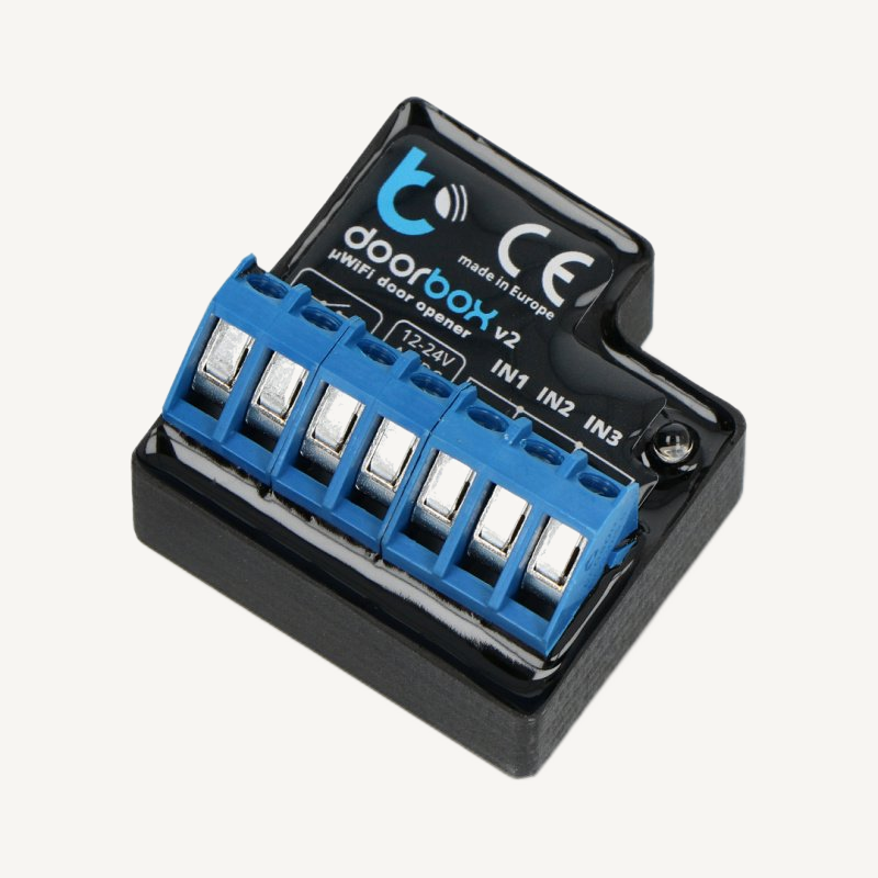 BleBox doorBox v2 — vooraanzicht klemcontacten
