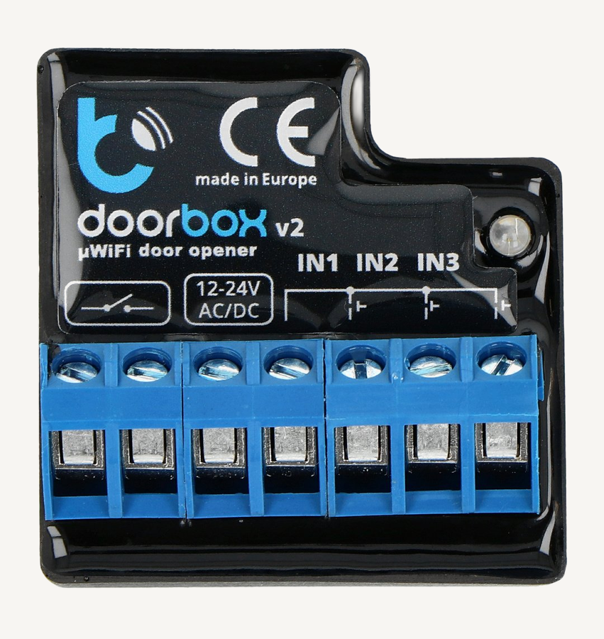 BleBox doorBox v2 — bovenaanzicht behuizing
