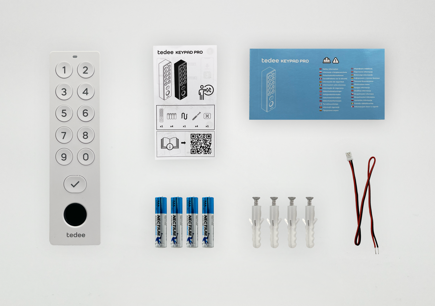 Tedee Keypad Pro — set met behuizing, wit